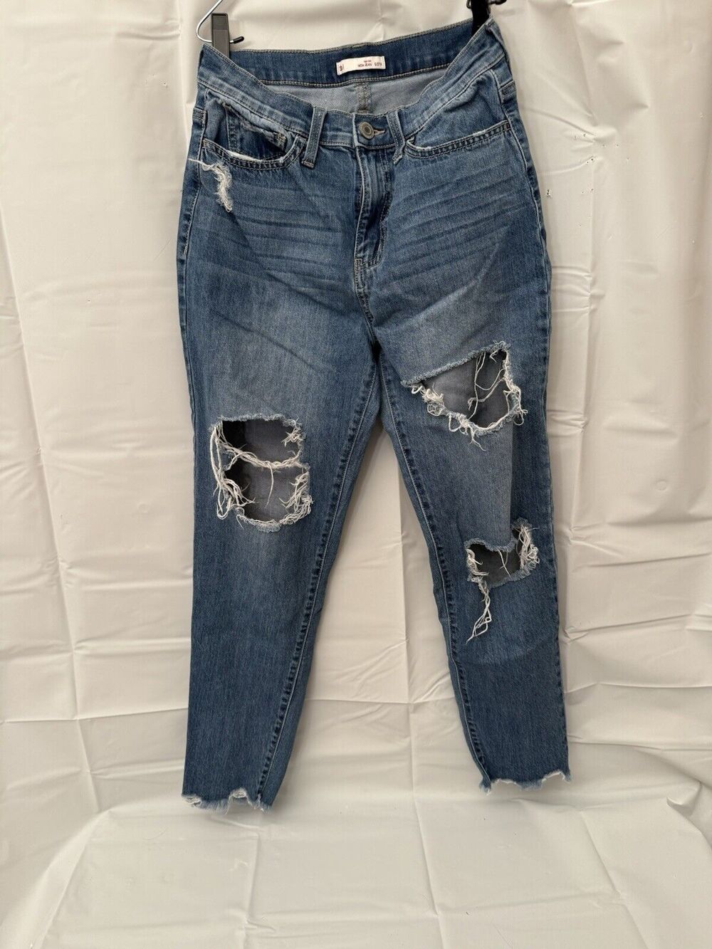 Juniors Lot Of 2 So Blue Jeans Size 5 Waist 27 Weathered Look